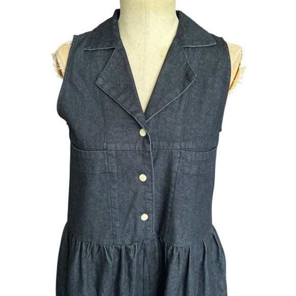 ILANA KOHN Violet Jumpsuit in Dark Indigo Denim Blue XS - Picture 3 of 8
